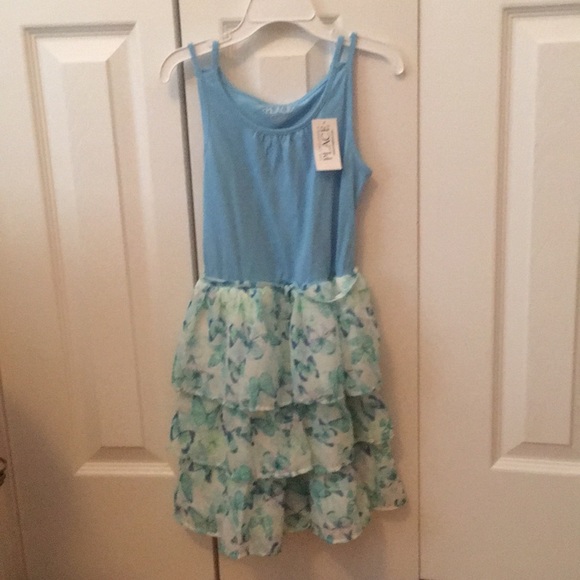 The Children's Place Other - Blue with butterfly dress